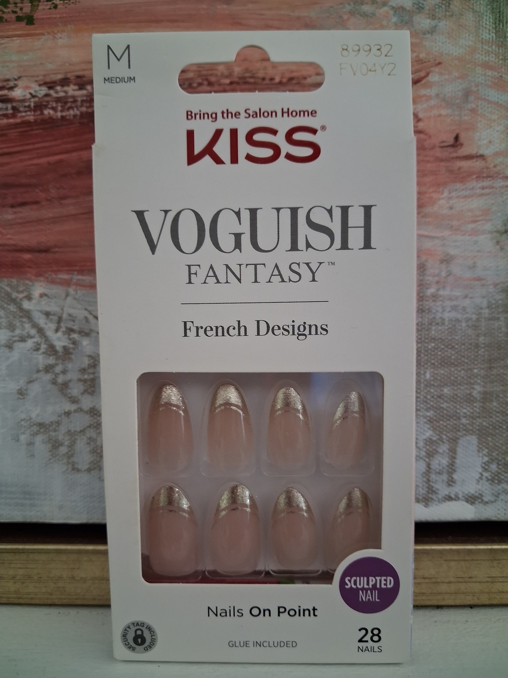 KISS Voguish Fantasy French Design Sculpted Nails - Nude with Gold Tips